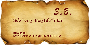 Süveg Boglárka névjegykártya